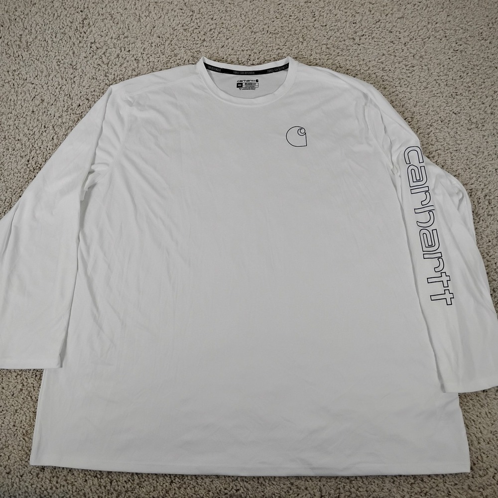 Carhartt Shirt Mens 4XL White Force Sun Defender Work Performance Fishing Beach